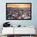 Sapporo Station Skyline at Golden Hour Wall Art