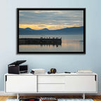 Lake Vrana Pier at Sunset Wall Art