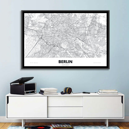 Berlin City Map Wall Art