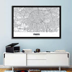 Paris Aerial Map Wall Art