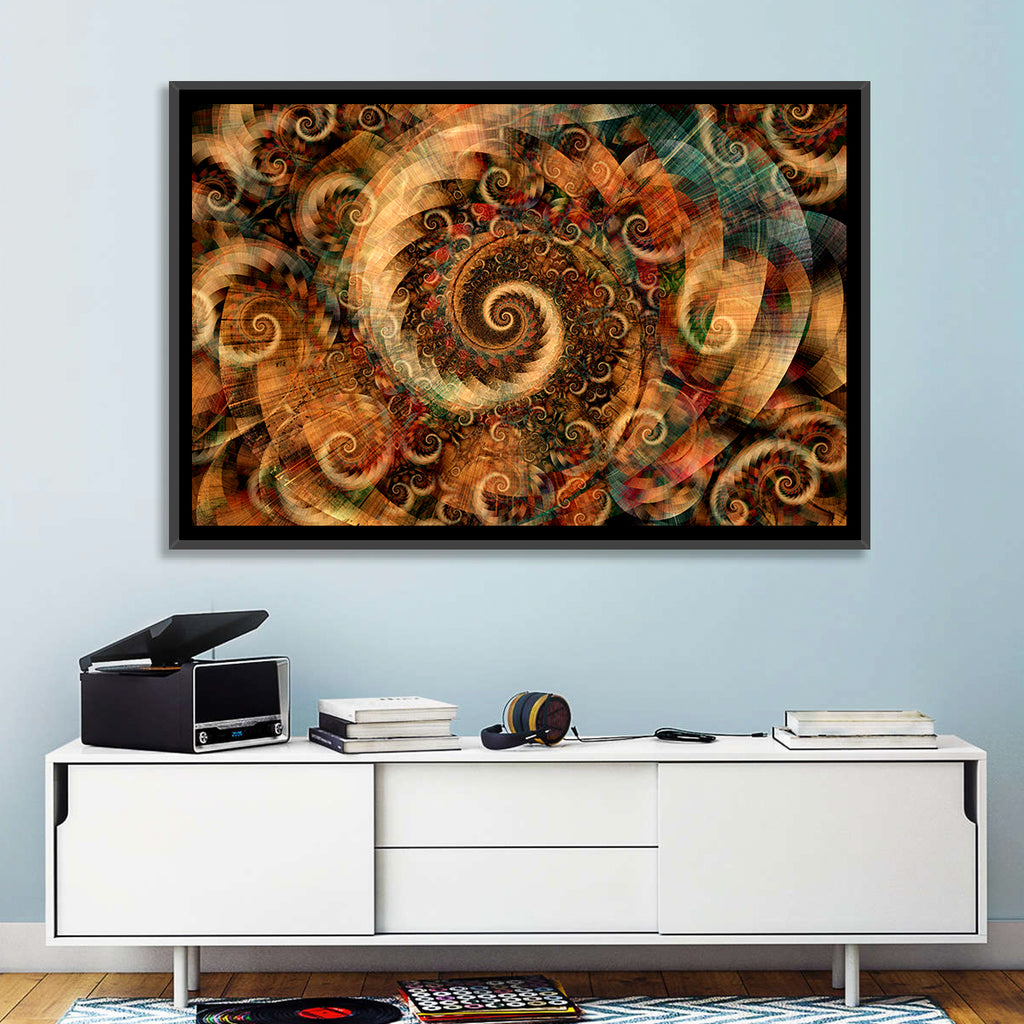 Golden Spiral Fractal Wall Art