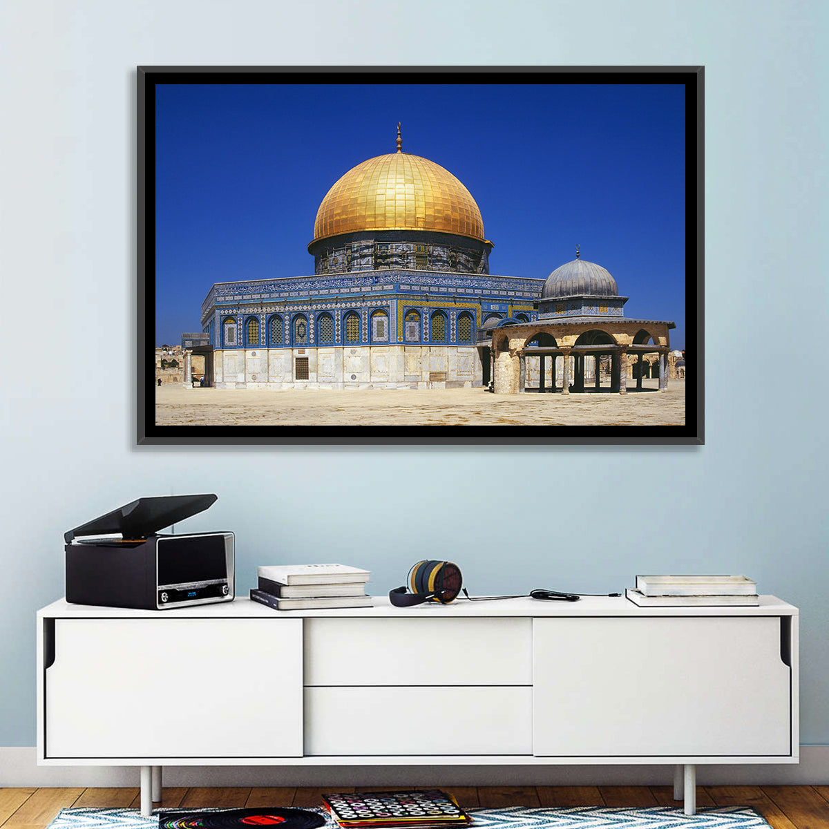 Golden Dome of the Rock, Jerusalem Wall Art in a room, landscape