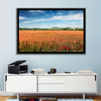 Golden Wheat Field with Poppies Wall Art
