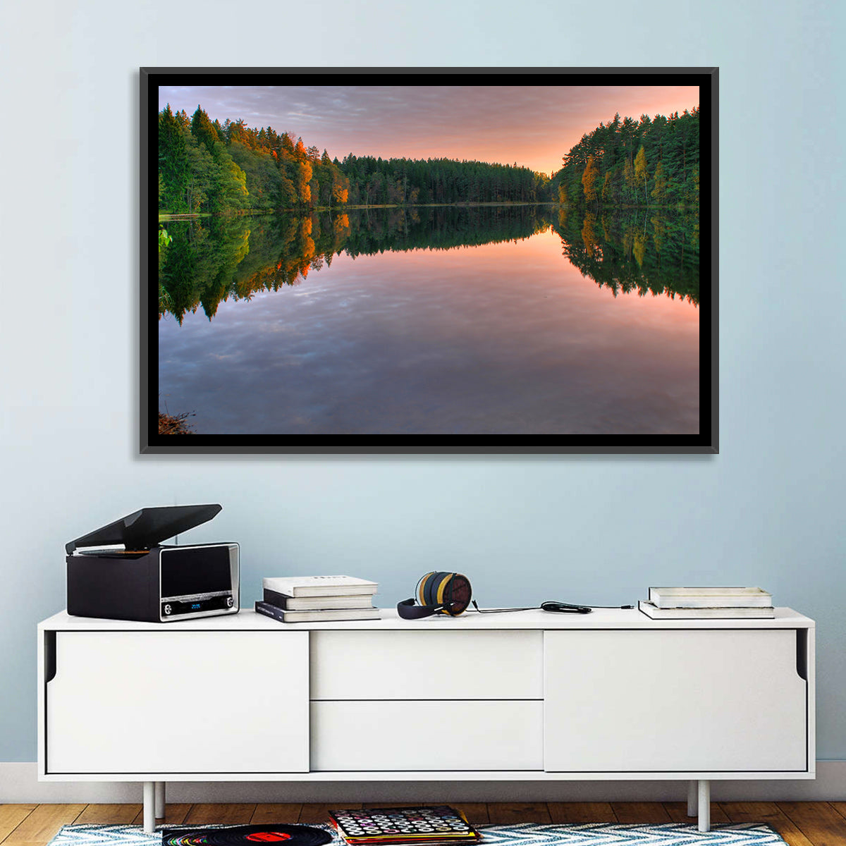 Estonian Lake at Golden Hour Wall Art