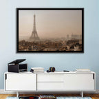 Eiffel Tower Over Paris Rooftops Wall Art