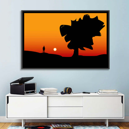 Windy Alone Sunset Wall Art