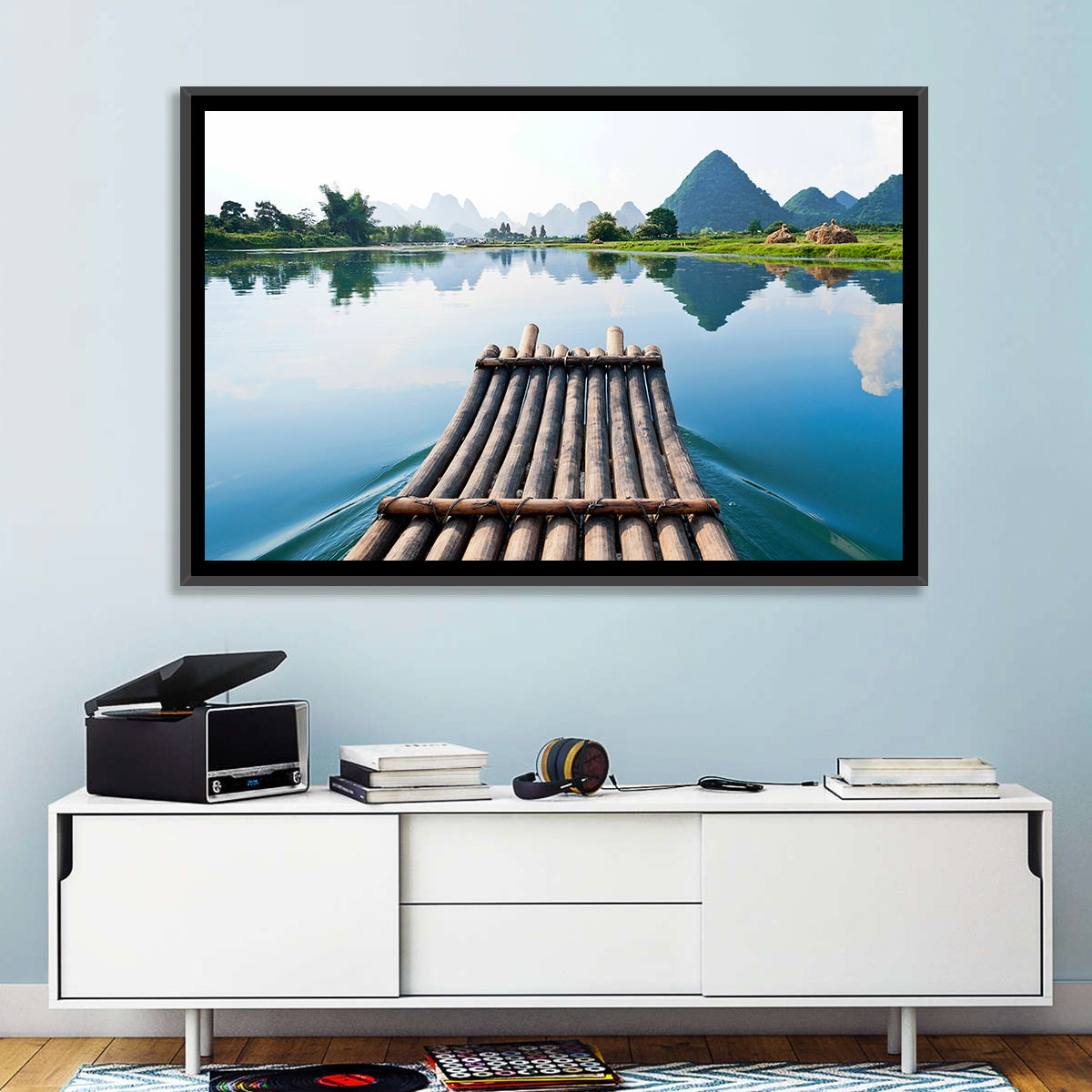 Li River Bamboo Raft, Guilin Wall Art