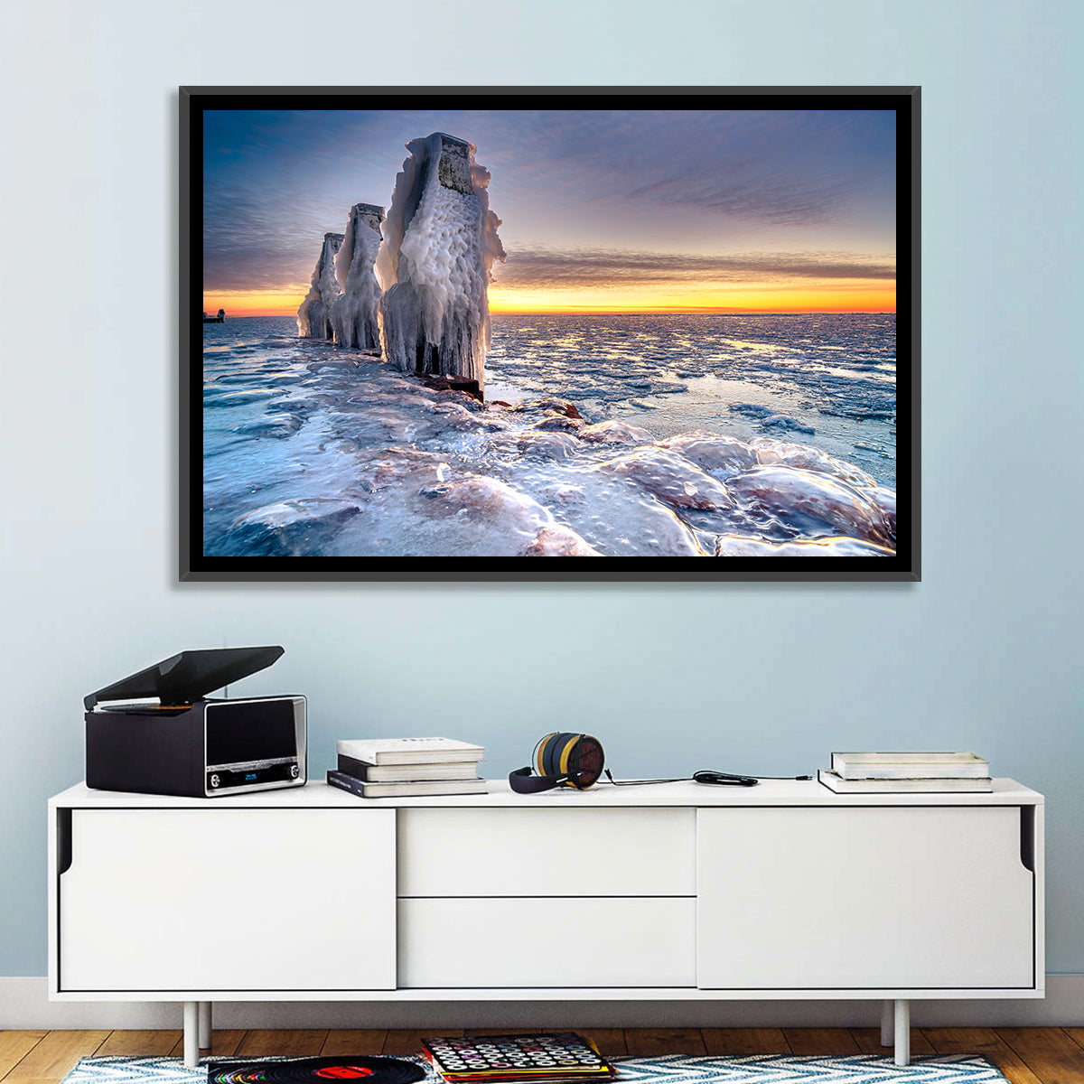 Netherlands Ice Sculpture Wall Art in a room, landscape