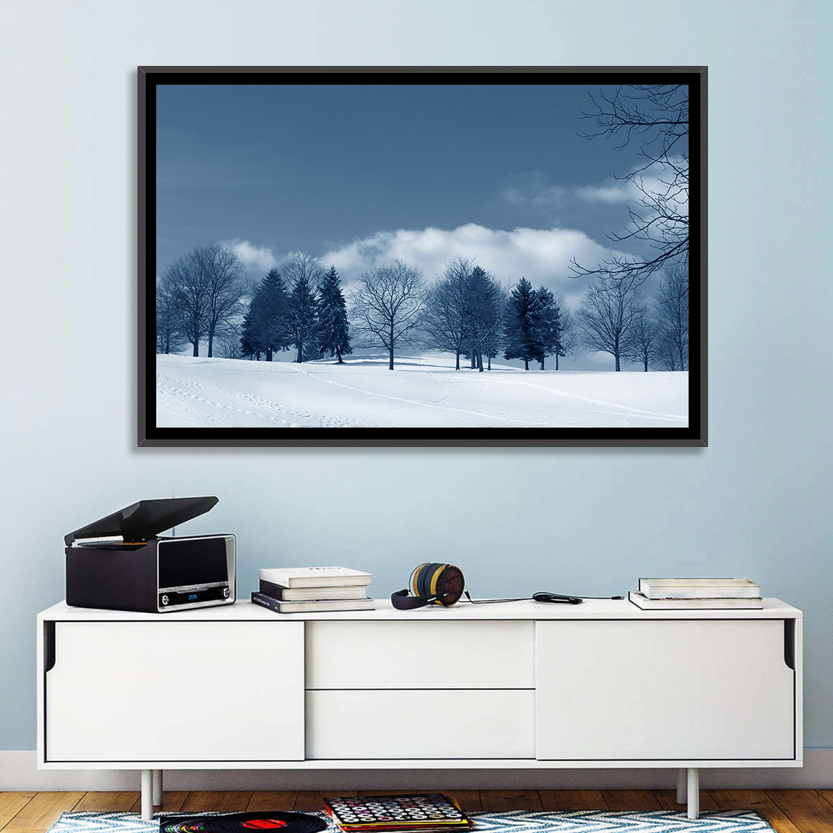 Snowy Field with Tracks Wall Art