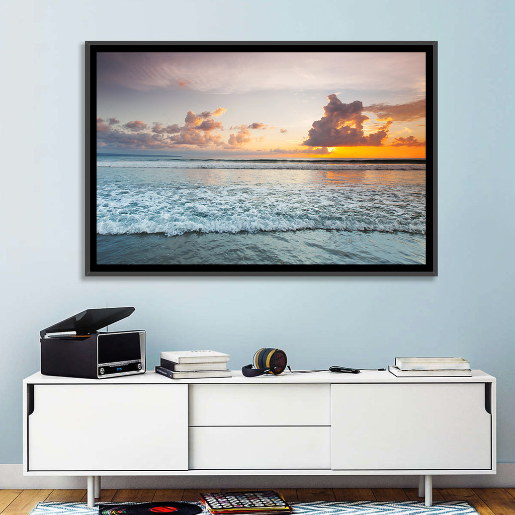 Golden Hour Beach Sunset Surf Wall Art