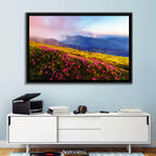 Alpine Rhododendron Meadow at Golden Hour Wall Art