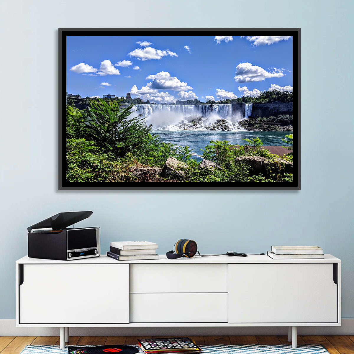 Niagara Falls Horseshoe Cascade Vista Wall Art in a room, landscape