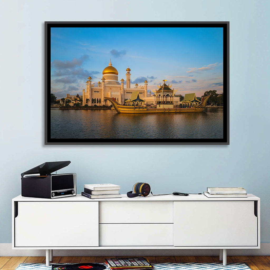 Sultan Omar Ali Saifuddien Mosque at Golden Hour Wall Art