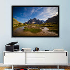La Meije Alpine Lake and Stone Hut Wall Art