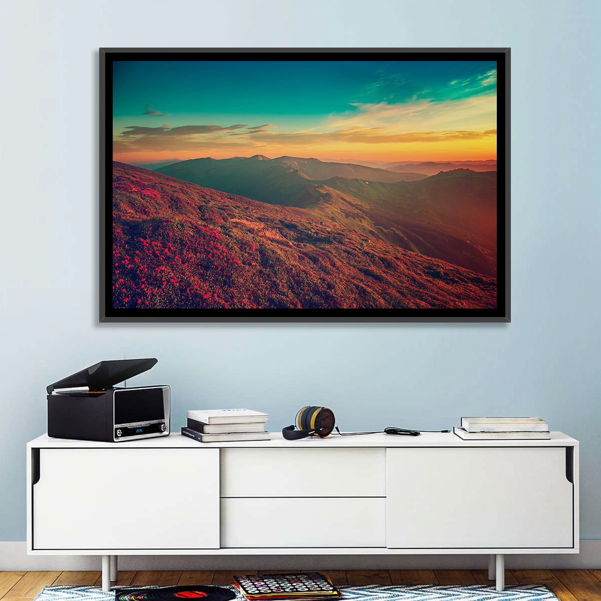 Vivid Mountain Sunrise Wall Art