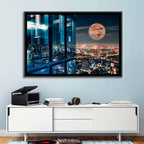 Bangkok Moonlit Skyline Wall Art