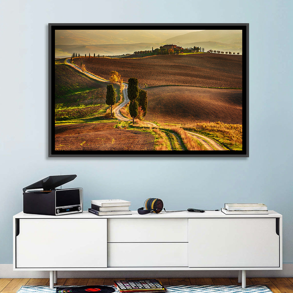 Val D’orcia Winding Golden Road Wall Art
