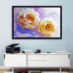 Diagonal Rose Pair Study Wall Art