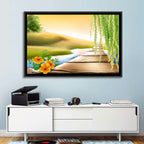Golden Hour Willow Walkway Wall Art
