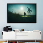 Antlered Shadow in Mist Wall Art