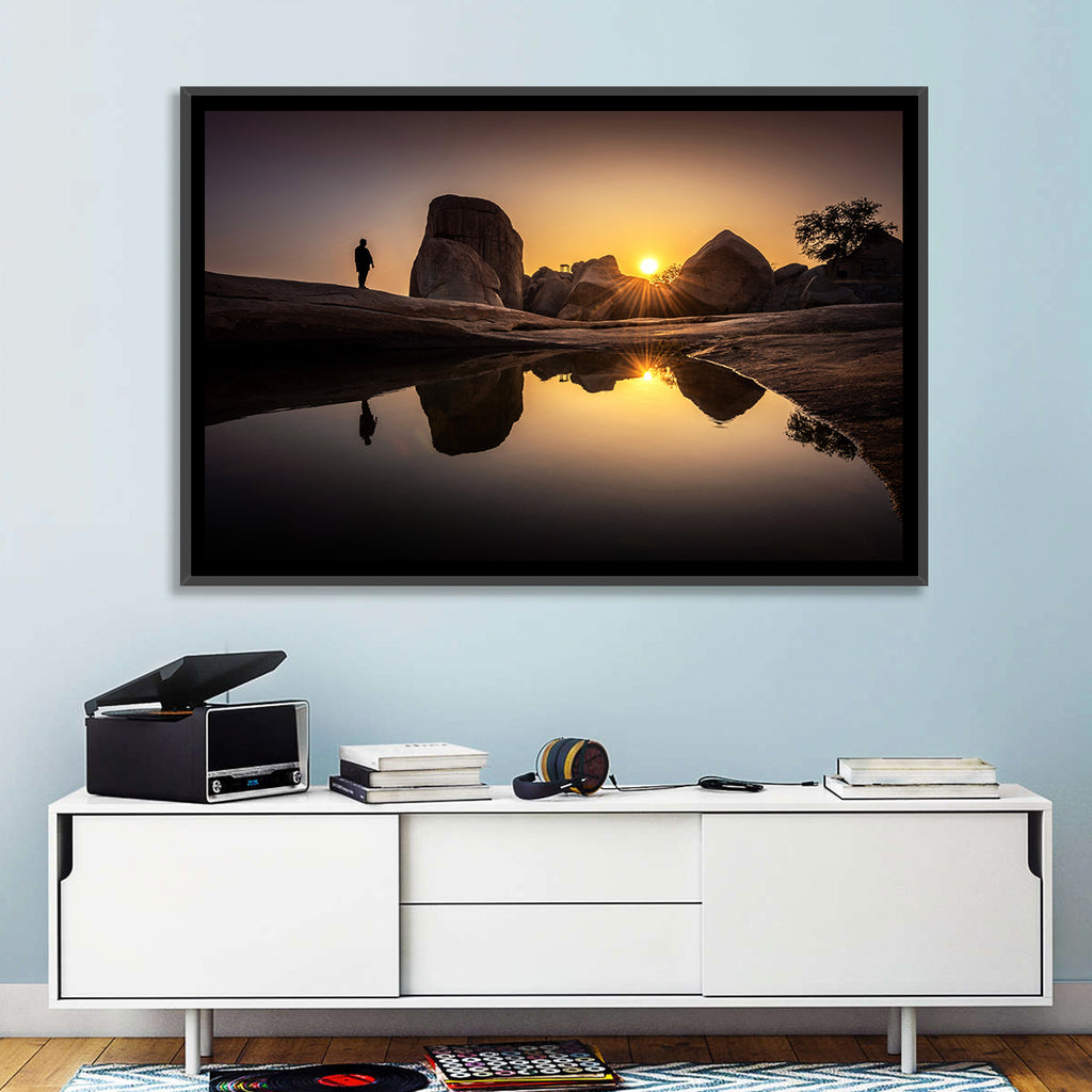 Hemakuta Hill Sunrise Temples Wall Art