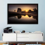 Hemakuta Hill Sunrise Temples Wall Art