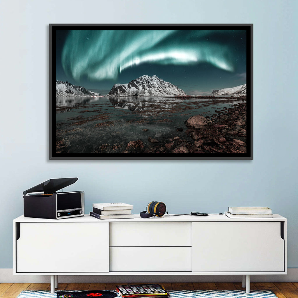 Lofoten Aurora Reflection Wall Art