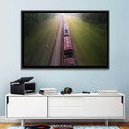 Freight Train Through Forest Wall Art