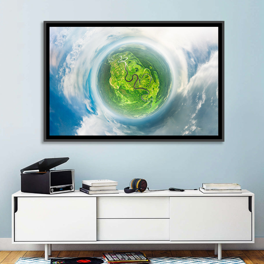Spherical Forest from Space Wall Art