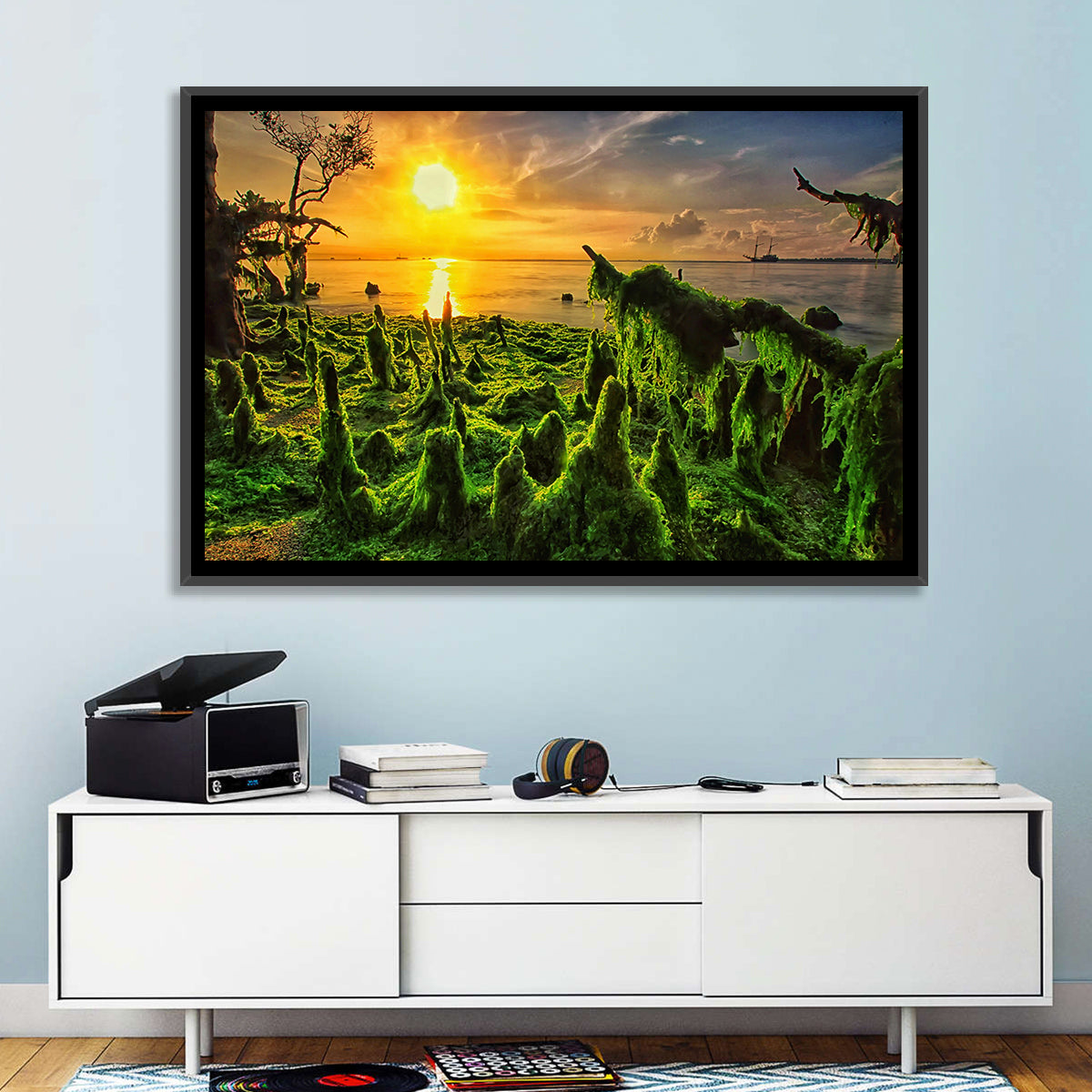 Mangrove Roots at Sunset Wall Art
