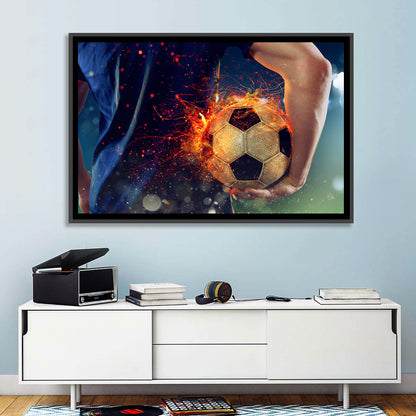 Soccer Ball & Player Wall Art