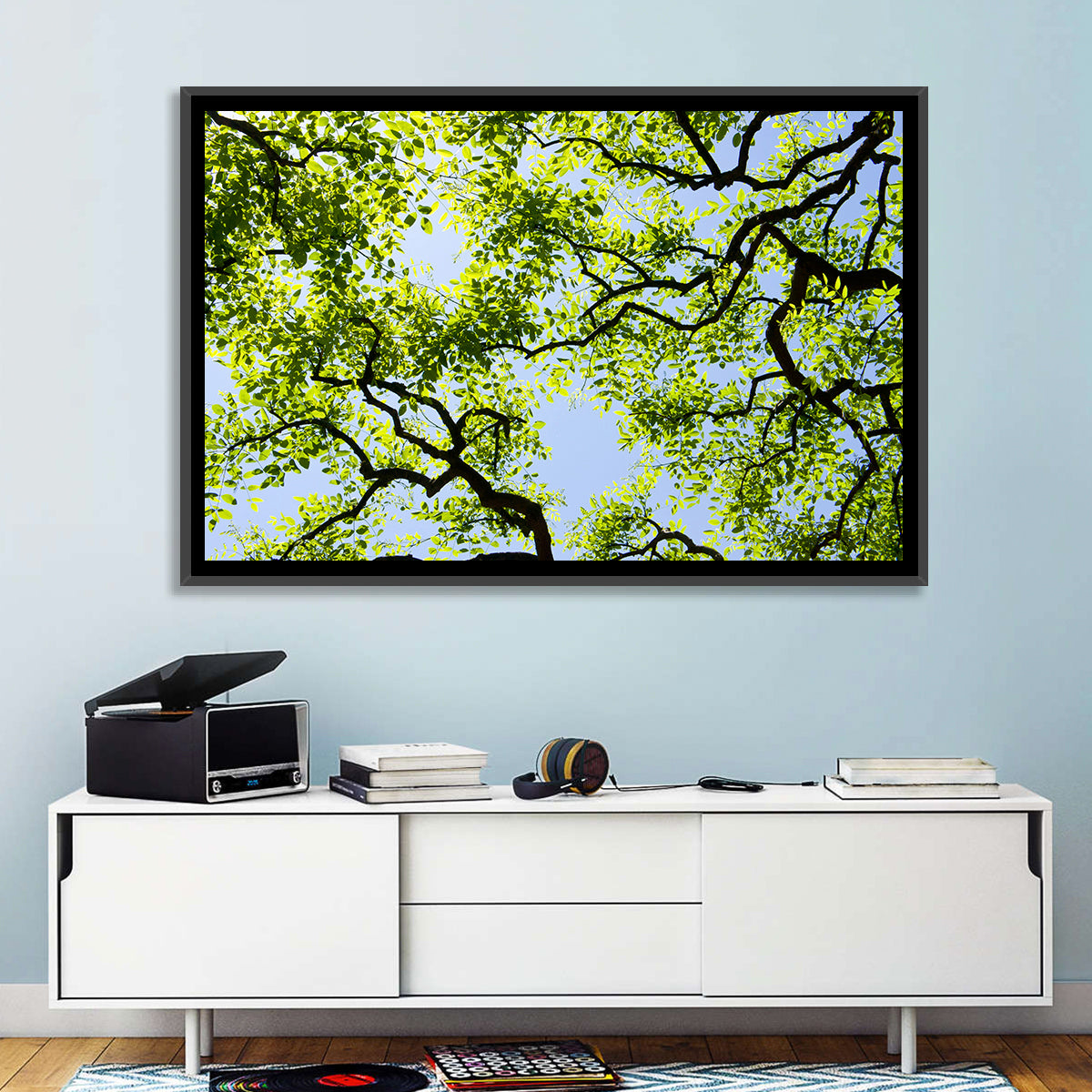 Sunlit Tree Canopy Wall Art