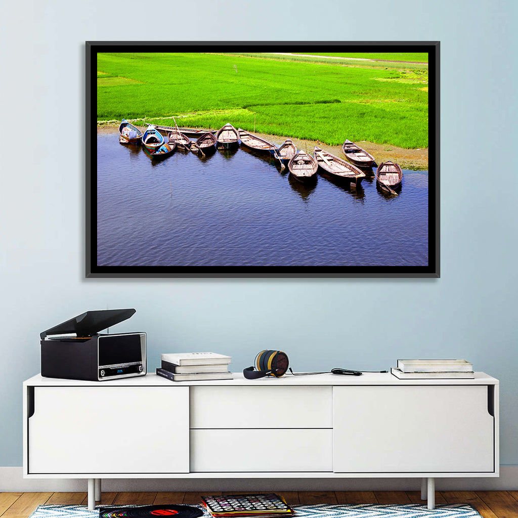 Boats at the Shoreline Wall Art