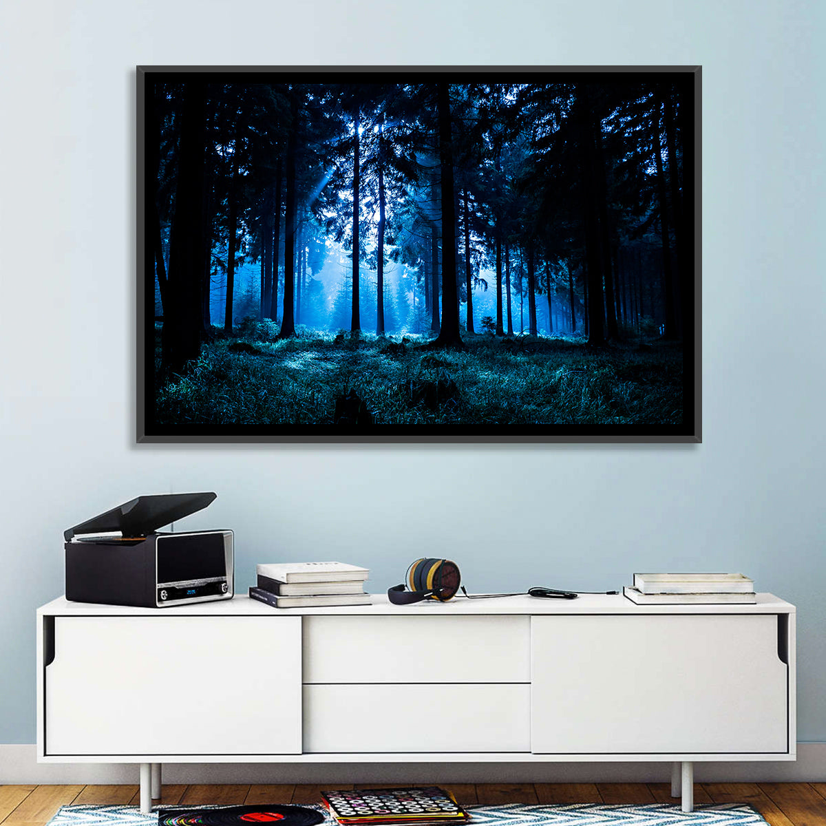 Thuringia Forest at Dusk Wall Art in a room, landscape