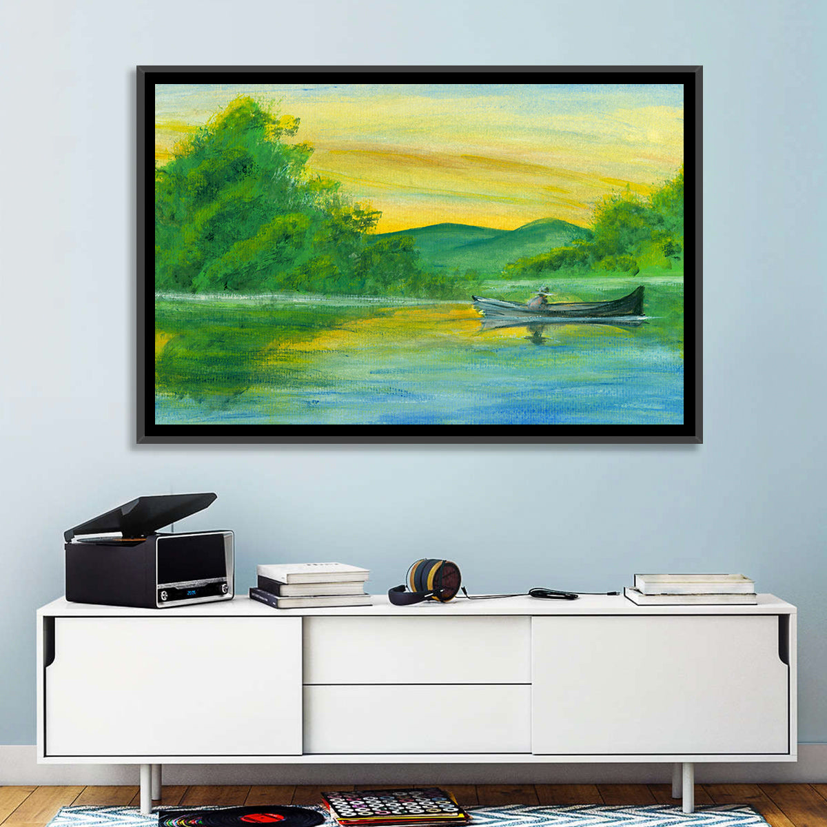 Watercolor Lake Wall Art