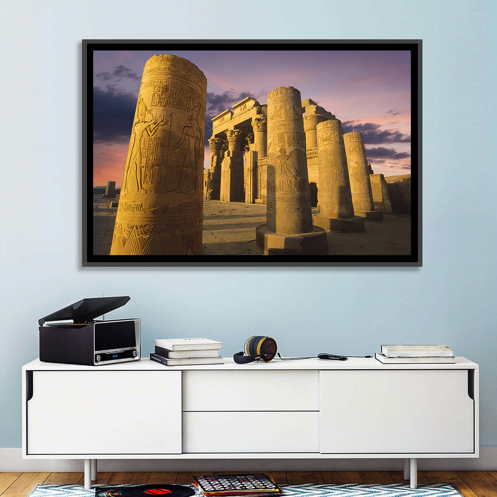 Kom Ombo Temple Pillars at Sunset Wall Art