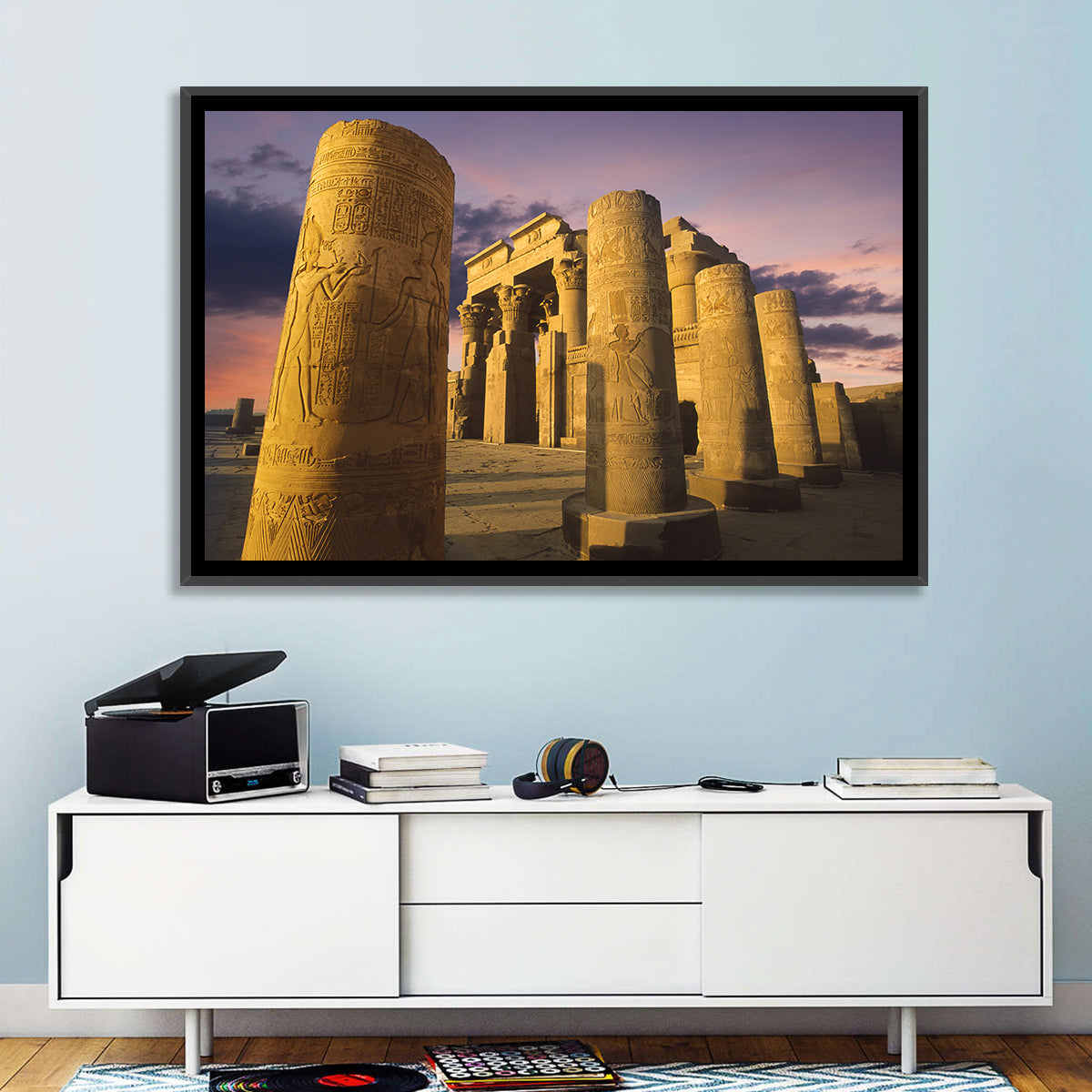 Kom Ombo Temple Pillars at Sunset Wall Art