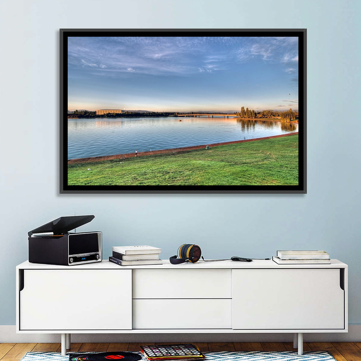 Lake Burley Griffin, Canberra Wall Art in a room, landscape