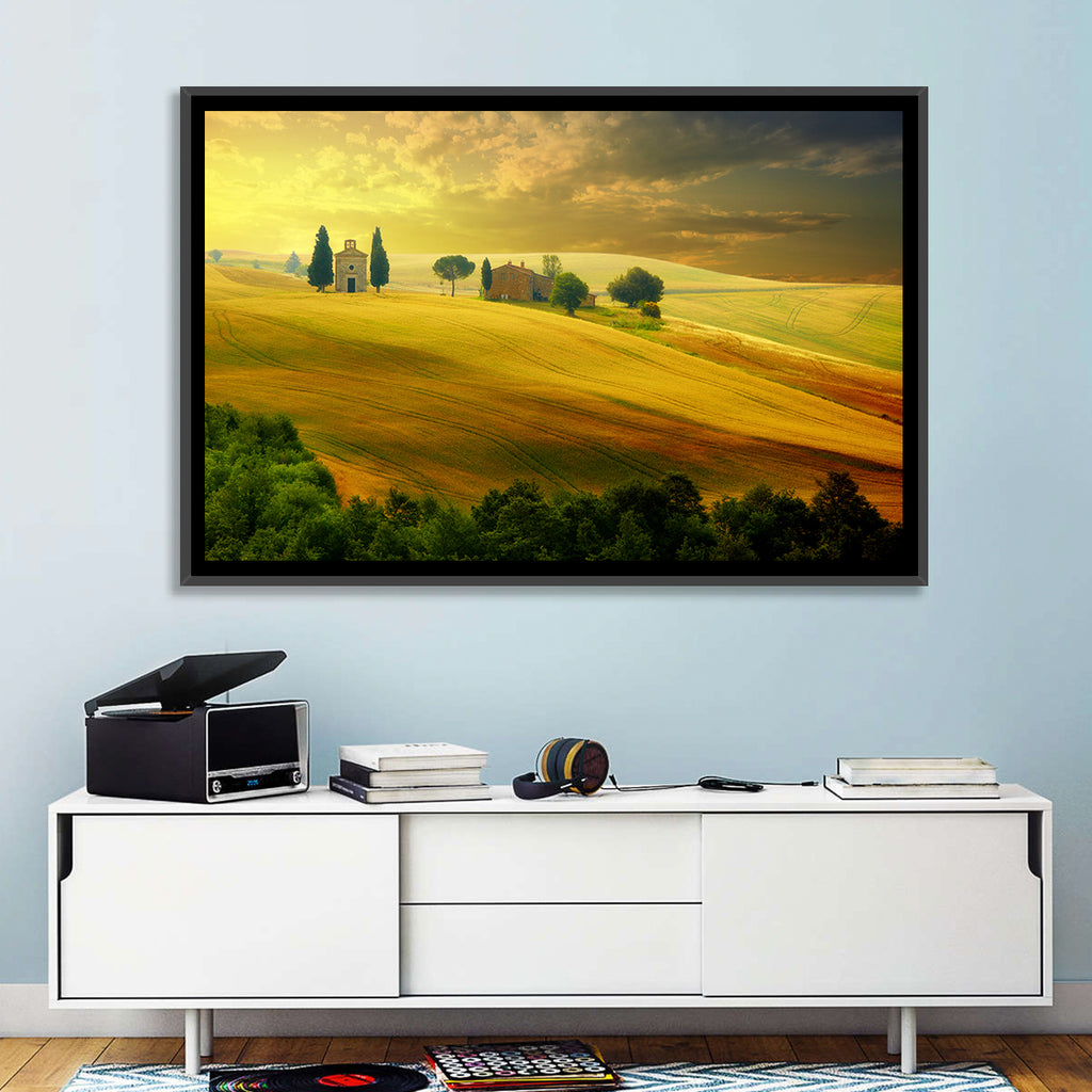 Tuscany Golden Hour Landscape Wall Art