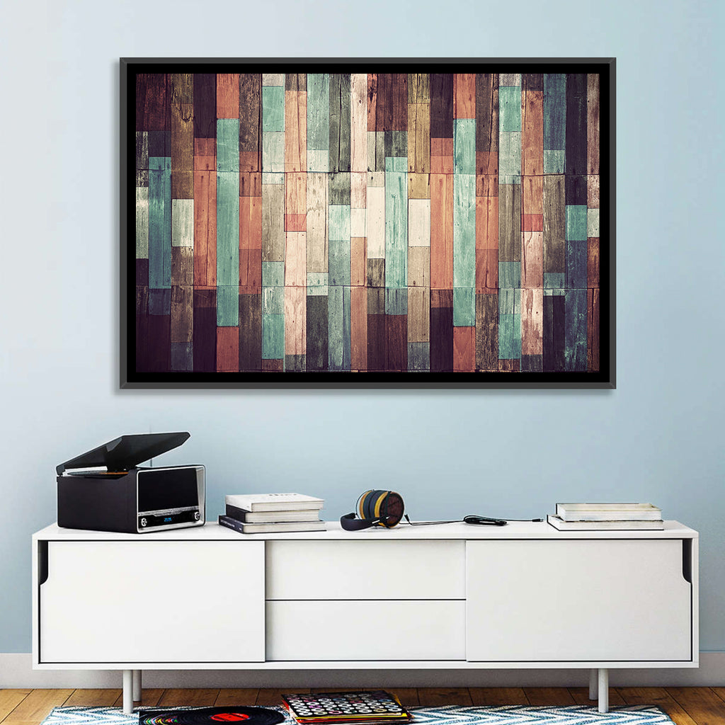 Sound Waves Wood Planks Wall Art