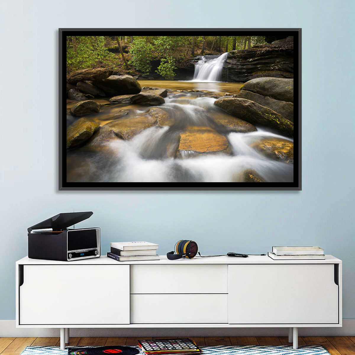South Carolina Forest Waterfall Wall Art