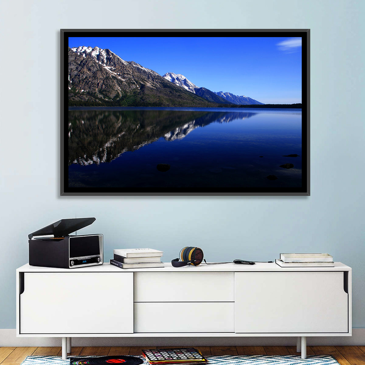 Jenny Lake Wall Art in a room, landscape