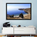 Titicaca Cliffs and Turquoise Water Wall Art