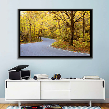 Road Through Fall Foliage Wall Art