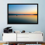 Cyprus Lake Sunset Boat Wall Art