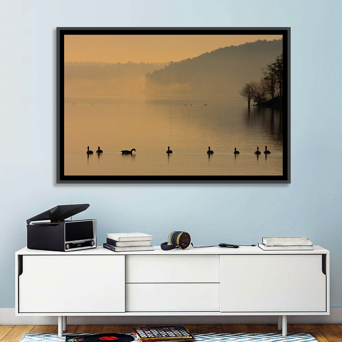 Lake Degray Geese Silhouette Wall Art