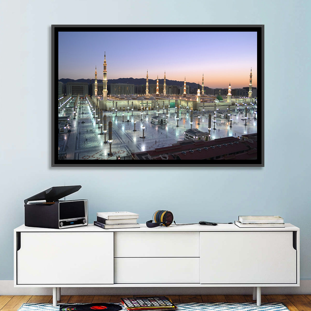Nabawi Mosque at Dusk, Medina Wall Art