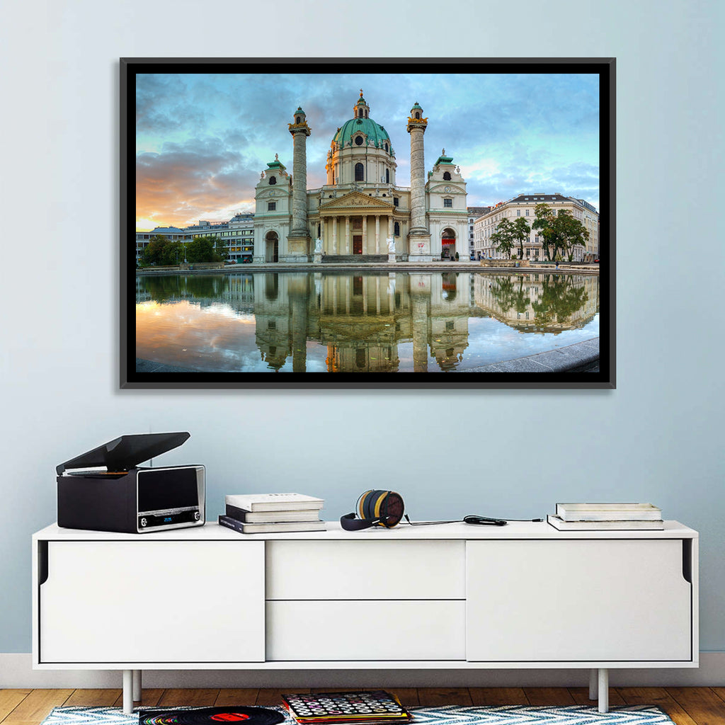 Karlskirche at Golden Hour Wall Art