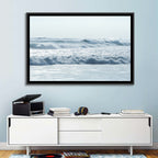 Misty Horizon Ocean Waves Wall Art