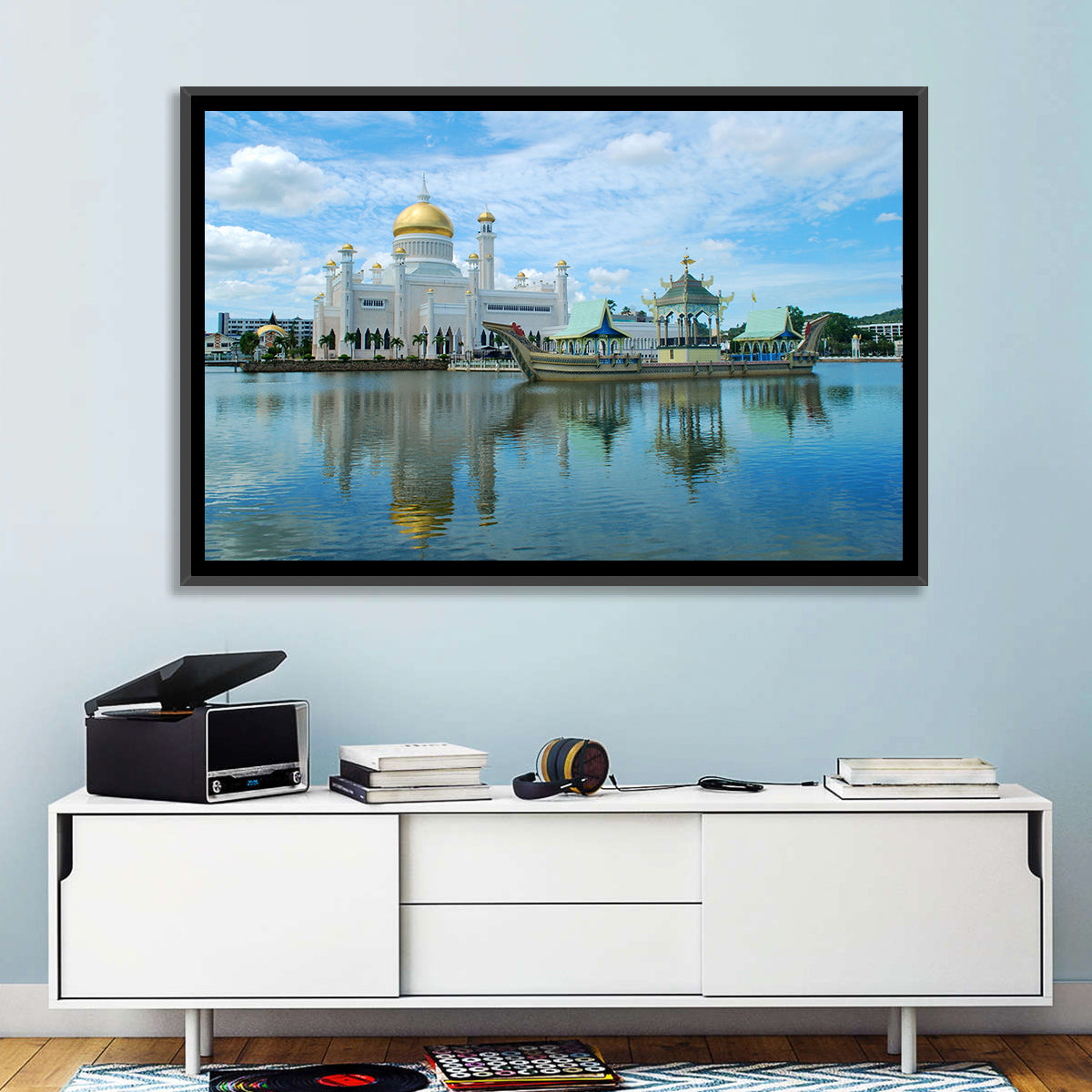 Sultan Omar Ali Saifuddien Mosque Wall Art in a room, landscape